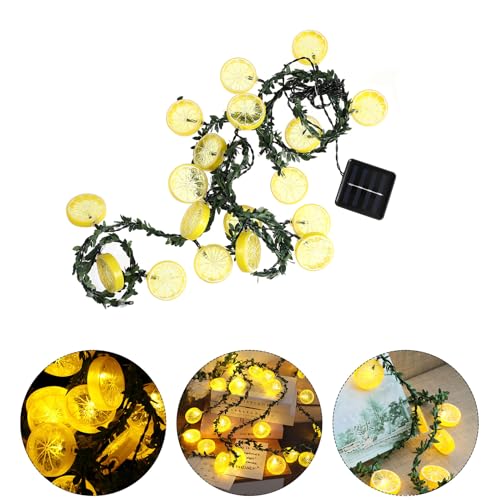 Luces solares LED con diseño de vid limón 5m 20 bombillas blanca cálida miniatura 6