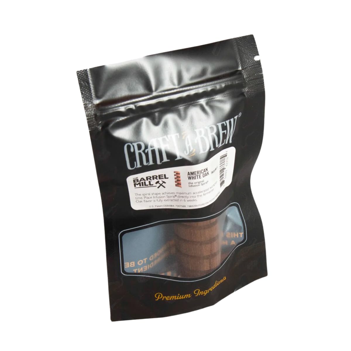 Craft A Brew - American Oak Infusion Spirals - Medium Plus Toast - For At Home Beer Brewing - Gives Homebrewed Beer Barrel Aged Flavor - Flavor & Aroma - 1 Small Oak Aging Spiral - For 1 gal Batch