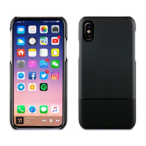 Muvit Skin Dual Case in PU Special Edition for Apple iPhone 8 - Black