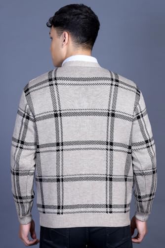 Image of GODFREY V Neck Cardigans for Men - Full Sleeve Woolen Sweater for Man Winter Wear