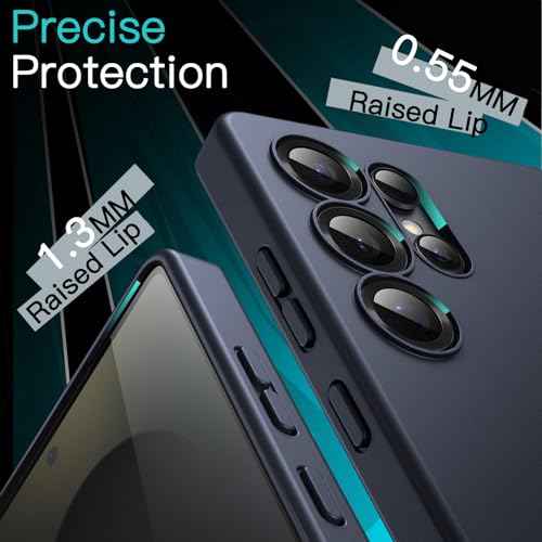 Image of JETech Slim Fit Cover TPU Case for Samsung Galaxy S25 Ultra 5G, Camera Lens Full Protection, Soft TPU Thin Protective Phone Cover with Matte Finish, Shockproof (Dark Blue)