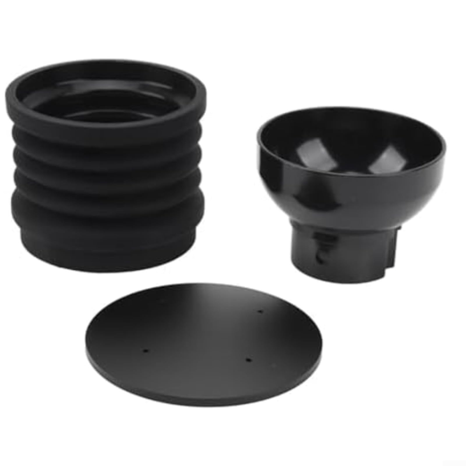 Anillo dosificador con recipiente colector para molinillo de café Eureka Mignon MMG, embudo de silicona y base de ABS para una dosificación precisa, fácil limpieza y ahorro de espacio (base+Bellow+