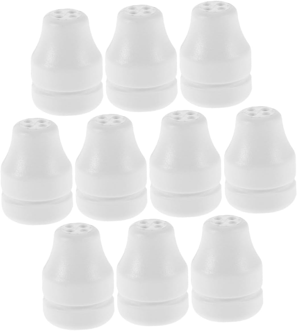 Cabilock 10pcs Venetian Blinds Pull Cord Ends Plastic Blind Cord Tassel Drops Four-hole Window Repair Parts for Window Bathroom Pull Handle