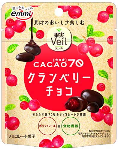 正栄デリシィ 果実Veil カカオ70 クランベリーチョコ スタンドパウチ 36g×10個