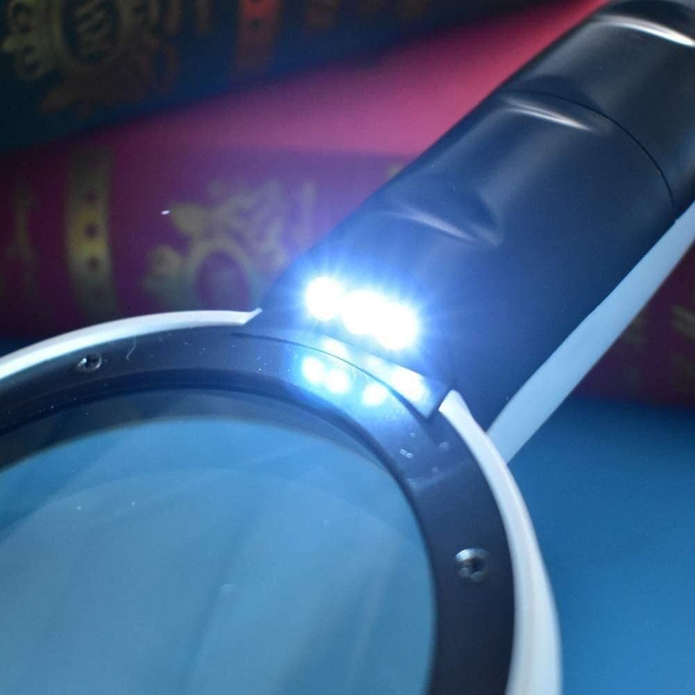 Lupa de Pantalla, 30 aumentos, portátil, 3 Luces, Alta Lectura, apreciación de la Lectura, Lupa con luz LED, Doble Comodidad.
