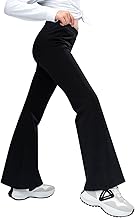 Girls Flared Leggings, High Waisted Tummy Control Yoga Pants Tighter with Breathable Stretch for School or Dance