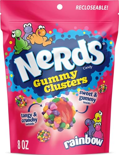 Nerds, Gummy Clusters Candy, Rainbow, Crunchy...