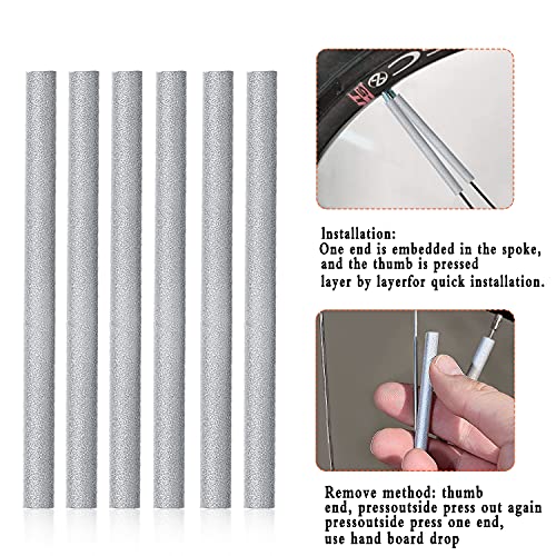 Réflecteurs Pour Rayons De Vélo, Catadioptres, clips de bâton réfléchissants, Tube et Bande D'avertissement de Roue à Rayons, Bande réfléchissante de Bicyclette,pour Tous Les Rayons de vélo Standard - Image 4