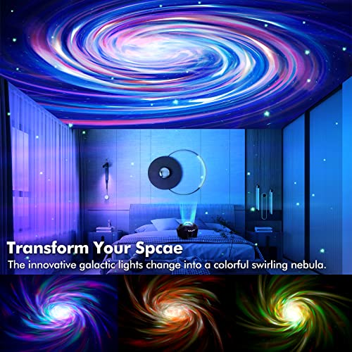 6-In-1 Galaxy Projector 2.0, Seianders Star Moon Projector, Aurora Projector With Changing Nebula Galaxy, Bluetooth Speaker & Remote Control, Night Light Projector For Kids Adults, Ceiling (Black) #TOP5