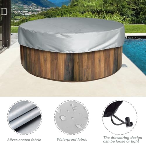 Couverture ronde anti-poussière bâche de remplacement gris