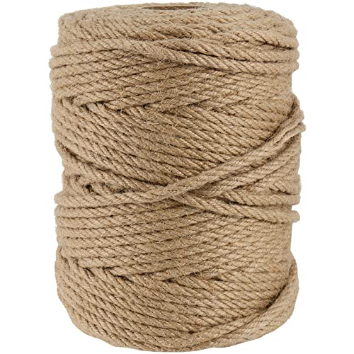 JOIKIT 5mm 492 Feet Jute Twine, Natural Braided Jute Rope,