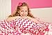 Where the Polka Dots Roam Twin Size Bed Sheets Pink Chevron Print 3 Piece Set │ Unisex, Flexible Microfiber, Durable, Wrinkle-Resistant Bedding │ Boys, Girls, Baby, Kids, Toddler, Teen