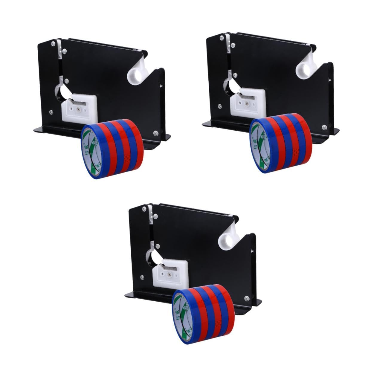 NUOBESTY 3stücke Metal Bag Neck Sealer Tape Dispenser Für Effizientes Verpacken Supermärkten Und Geschäften Metallkonstruktion Scharfe Edelstahlklinge