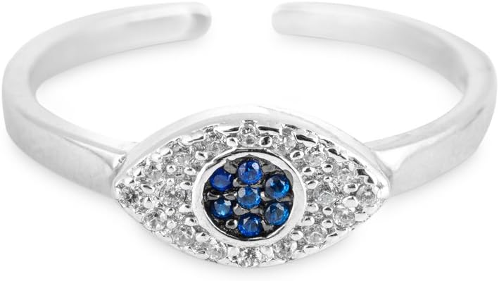 Sterling Silver Evil Eye Ring