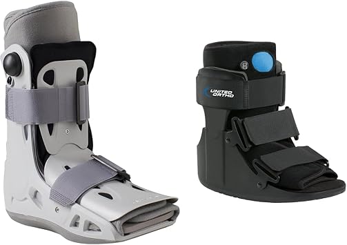 Aircast AirSelect Short Walker Brace and United Ortho Short Air Cam Walker Boot, Medium