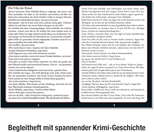Die drei ??? - Krimi Puzzle - Die Villa der Rätsel von KOSMOS 697976, 300 Teile, Leuchtet im Dunkeln, mit UV-Lampe, Lesen, Puzzeln, Rätsel lösen, Detektiv Puzzle ab 10 Jahre