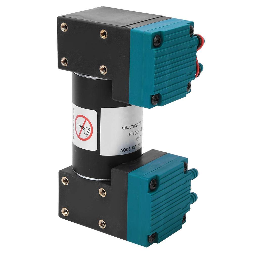 Bomba de vacío de flujo grande, 10~20L/min Mini bomba de transferencia de bajo ruido -90~350kpa 24W, diámetro externo de conexión de 7 mm(AC220V)