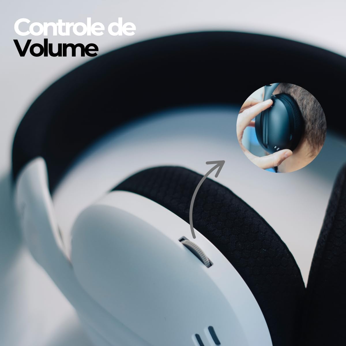 Fone De Ouvido Headset Gamer com Fio Preto Branco USB P2/P3 Compatível Vídeogame Celular Titorion (Branco)