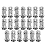 Operitacx 20 Stück Koaxialkabelstecker Doppelstecker F typ Adapter aus...