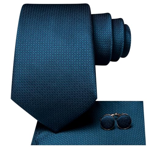 Image of Hi-Tie Men's Tie Sets Silk Paisley Striped Necktie Pocket Square Cuff-links Sets Wedding Business Holiday