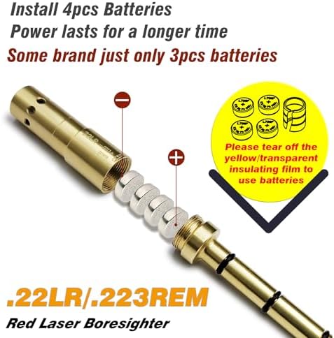 BOOLIT EYE Special Laser Boresighter End Barrel Laser Bore Sight Accurately and Easy to Fit Revolvers Pistols Rifle and Air Guns Detail