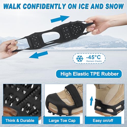 Crampons neige pour chaussures de qualité supérieure : adhérence durable et robuste - 3
