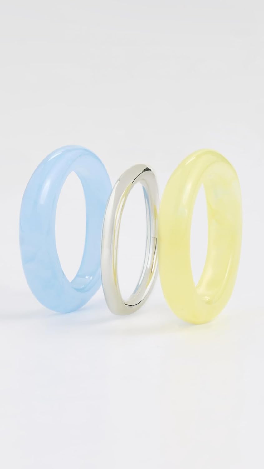 Madewell Women's Sculptural Resin Stacking Ring Set