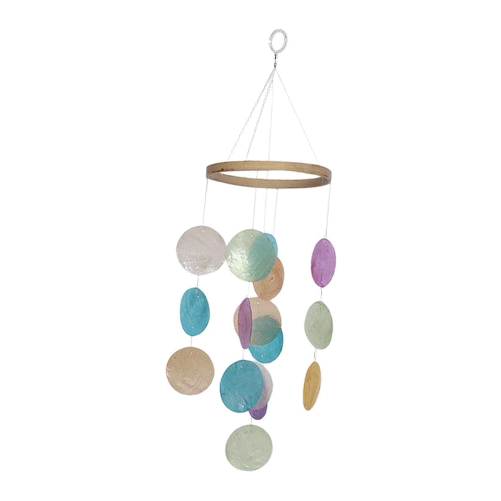 UJEAVETTE Shell Wind Chimes Hanging Decor Windchimes for Garden Decoration Colorful-image-7
