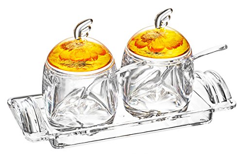 FOLOBE Premium Quality Clear Condimento acrílico set caja de especias con cuchara aderezo sal pimienta especias latas accesorios de cocina Jam Bottles Cover