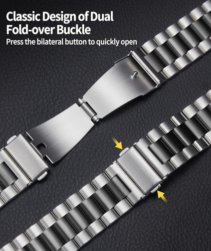 Image of BINLUN Compatible with Apple Watch Band 49mm 46mm 45mm 44mm 42mm 41mm 40mm 38mm Stainless Steel Metal Watch Strap with TPU Watch Case Compatible with iWatch Series(Watch Not Included)