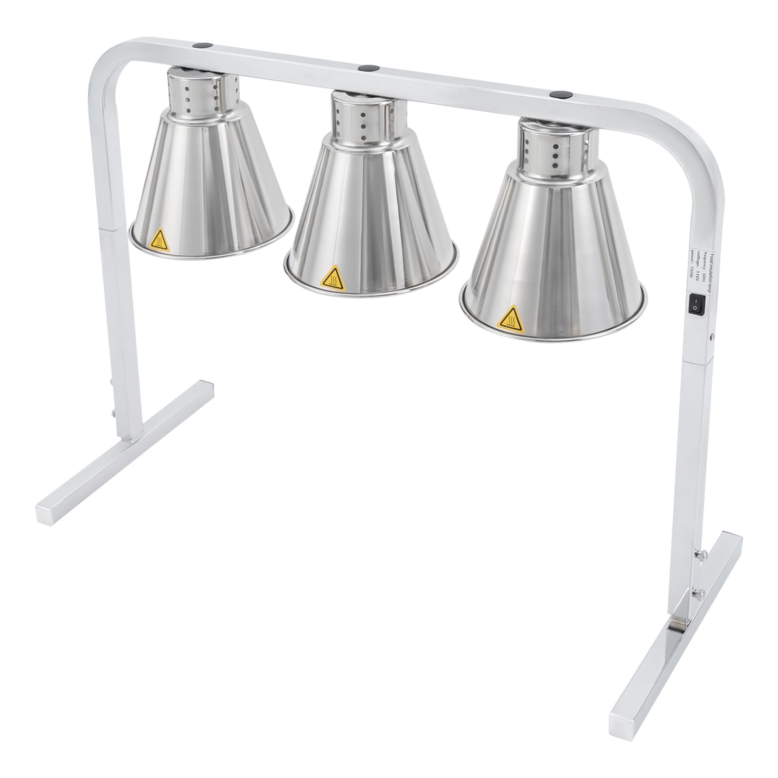 WPORDE Heat Lamp for Food, Pretzel Warmer, Portable Catering Food Warmer, Electric Food Warmer 3 Bulb (250w) with Free-Standing for Buffet, Catering,