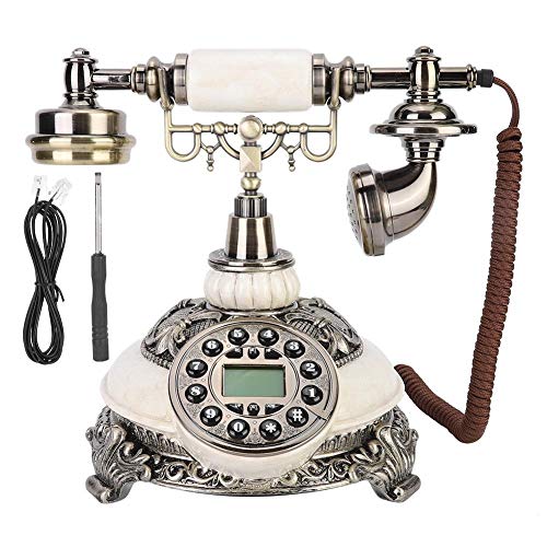 Belissy Telephone Fixe Retro Telephone Retro, Telephones Fixes, Telephone Retro Telephone Fixe Style Retro, Européenne Retro Style téléphone Fixe Intérieur Téléphone Ornement Décoration