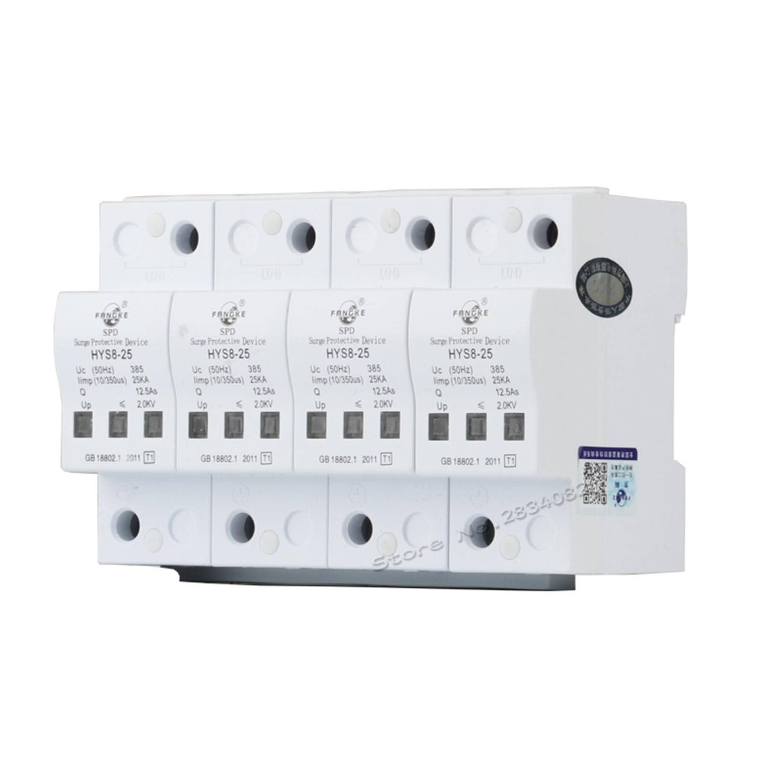 Parasurtenseur Dispositif de Protection 385V 25KA 4 P contre surtension foudre 50hz