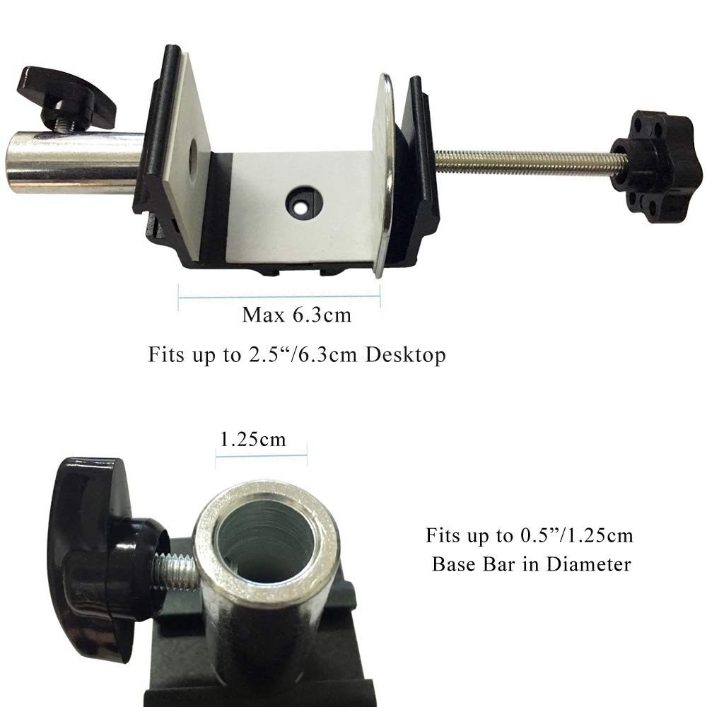 Lot De 2 Serre-joints En Acier Lourd - Supports Pour éclairage, Pinces De Fixation Robustes