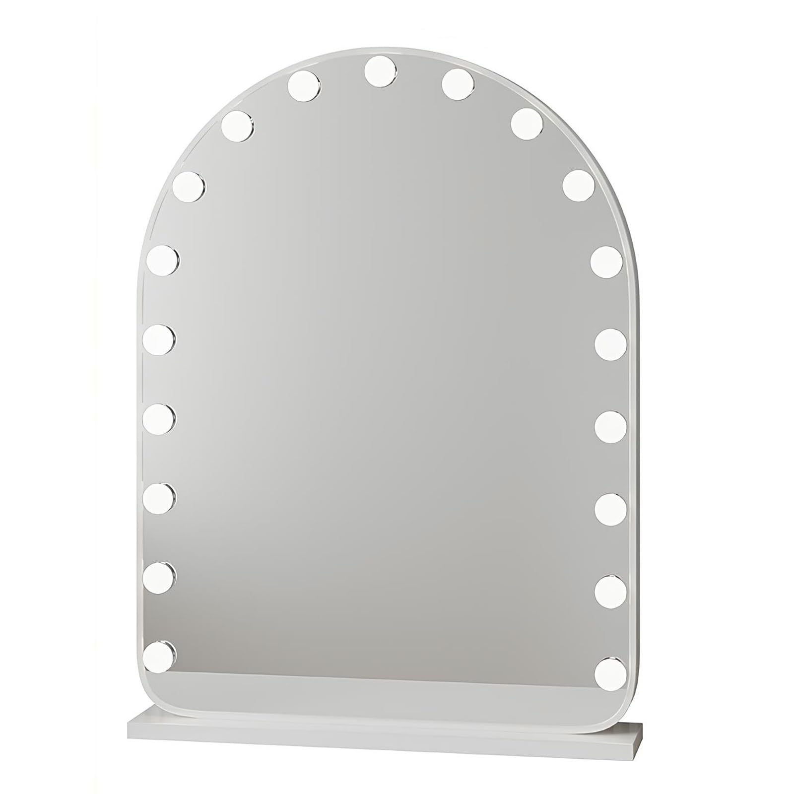 LTSRLL Specchio Trucco Con Luce Per La Toeletta O La Rasatura Con Design Touch Control 3 Colori Lampadine LED Dimmerabili Specchio Cosmetico Illuminato Da Collegare(Silver,50x70cm/19.7x27.5in)