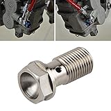 Longitud de rosca: 25mm Moto Accesorios Aleación de titanio perno banjo M10 x 1,0 Pitch 25mm Rosca de Brembo de línea única de frenos de KTM for BMW for Husqvarna for Triumph for Aprilia for Ducati