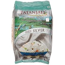 Patanjali Basmati Rice, Silver, 1kg