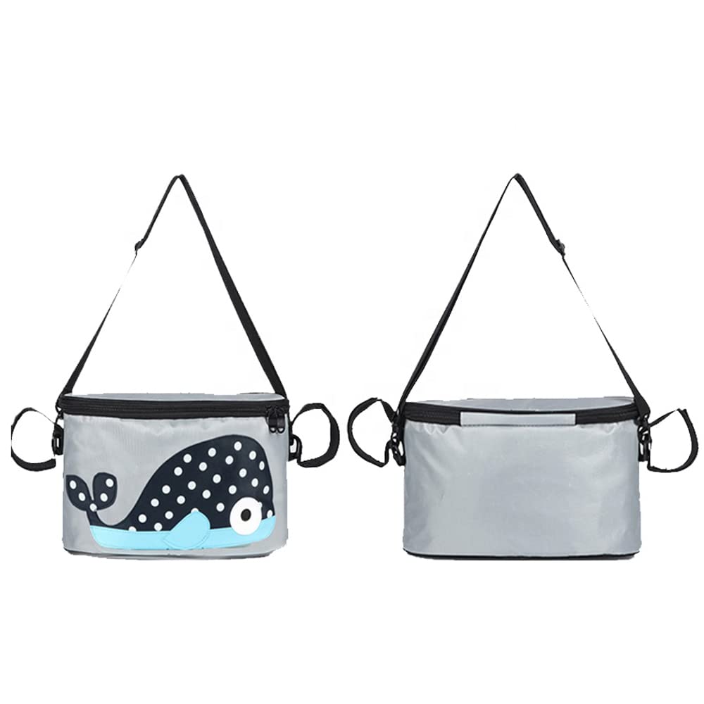 Borse Per Passeggino - Confezione Da 2 - Con Ganci Regolabili - Tasca Laterale - Colore Nero - Foto 13