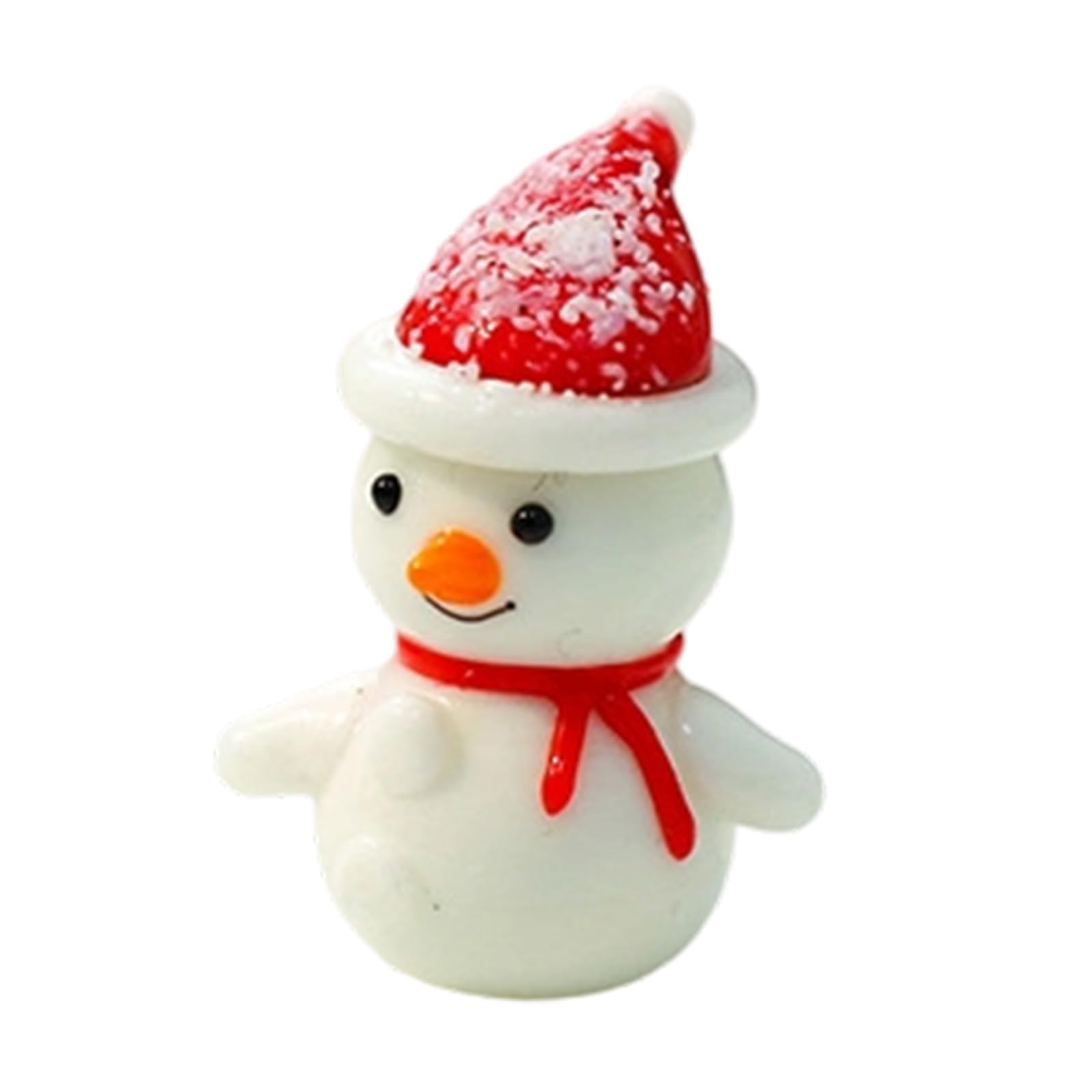 Msioytog Bj01392 Christmas Snowman Reindeer Miniature Glass Tabletop Decors Festives Holiday Ornament For Home Desk Display Gift Festives Glass Reindeer Snowman Sculpture