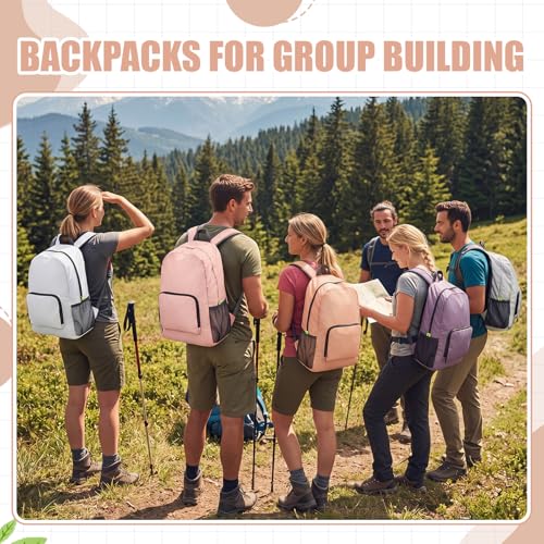 Image of Eccliy 50 Pack Backpacks Bulk 17 Inches Back Pack Basic Backpack for Adult Lightweight Outdoor Travel Bookbags(5 Light Color)