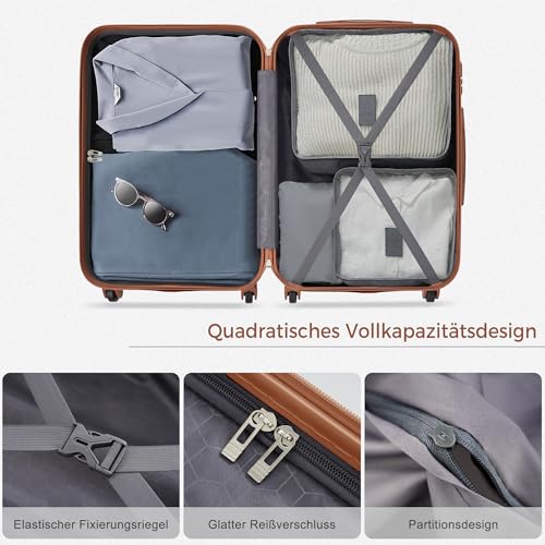 Image of Merax 3 Piece ABS Hardshell Luggage Sets Spinner Wheel Suitcase TSA Lock Suit Case