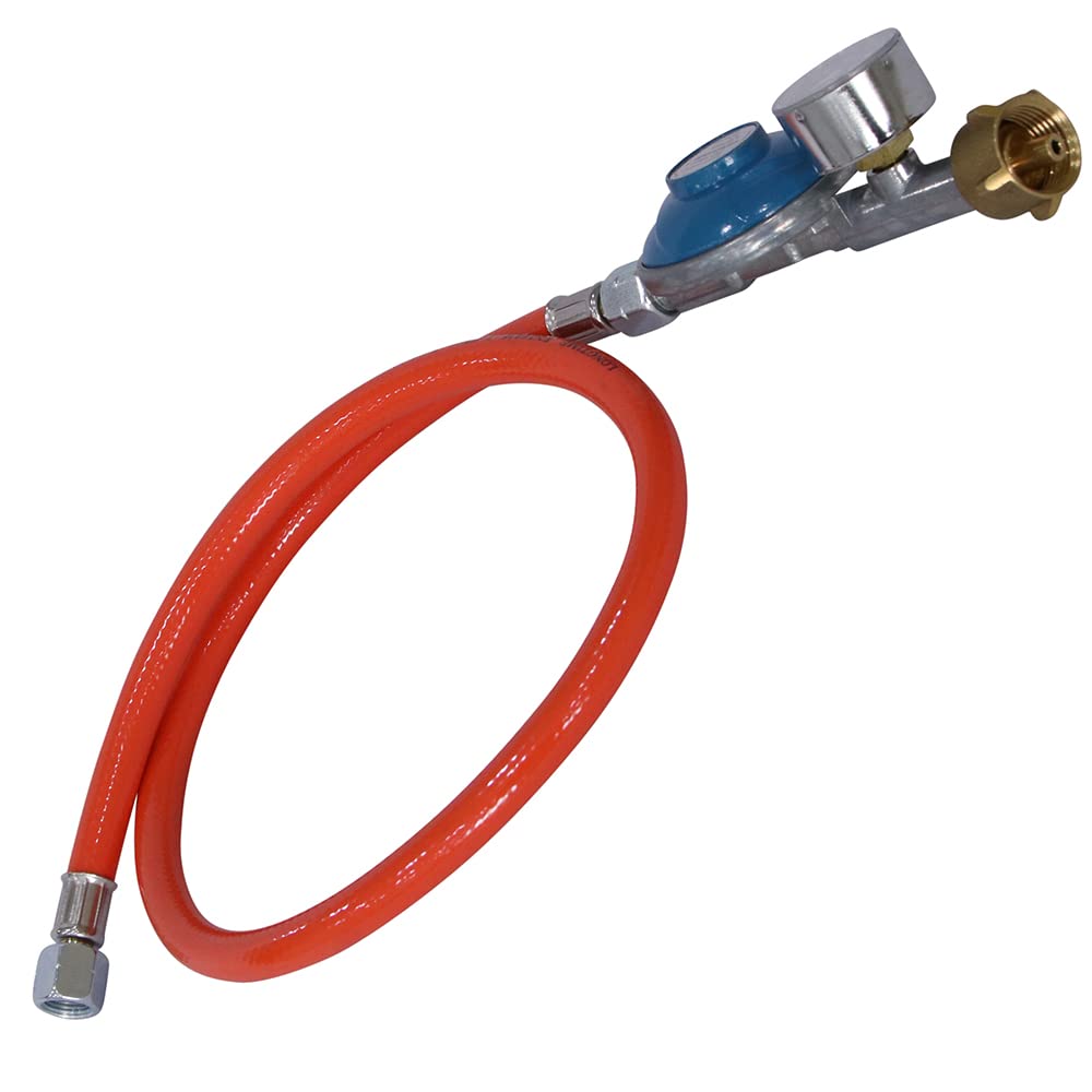 Wąż do gazu + reduktor ciśnienia w zestawie manometr, regulator gazu 80 cm, regulator propanu, butanu, wąż do napełniania gazem gazowym