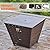 PaPaJet 32" Propane Fire Pit Table, 50,000 BTU Gas Fire Pit Table, Square Firepit Table with Lid and Lava Rock, Outdoor Propane Firepit for Garden, Backyard, Patio