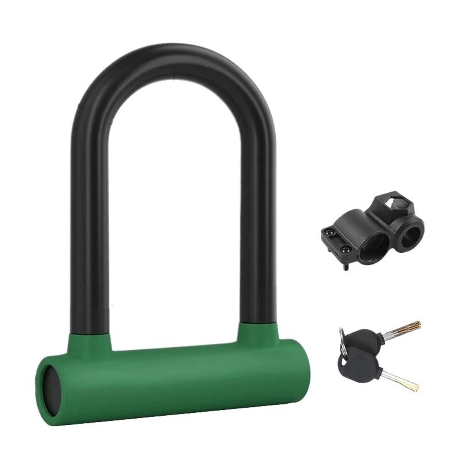 Hdrtcbu Green Chain Lock Bicycle U Lock Alloy Steel Motorcycle Anti-Theft Safety With 2 Keys Bike U-Lock Cycling Accessories Motorbike Lock(Green)