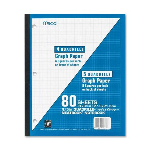 Mead MEA06497 - Quad Wireless Neatbook Notebook Letter