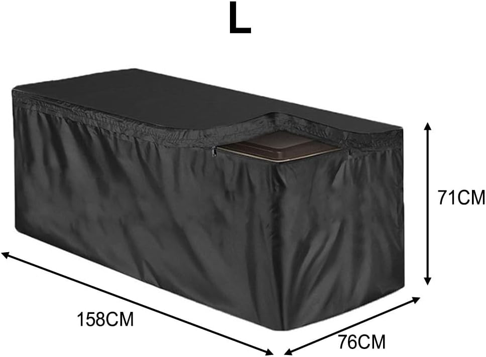 Heavy Duty Waterproof Rectangular Garden Storage Box Cover - All-Weather (158x76x71cm)(158*76*71cm)