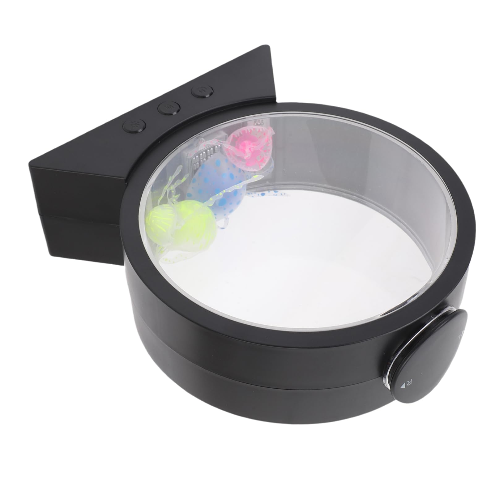 LED Qualle Lampe RGB Farbwechsel Runde Aquarium Nachtlicht (BLACK)