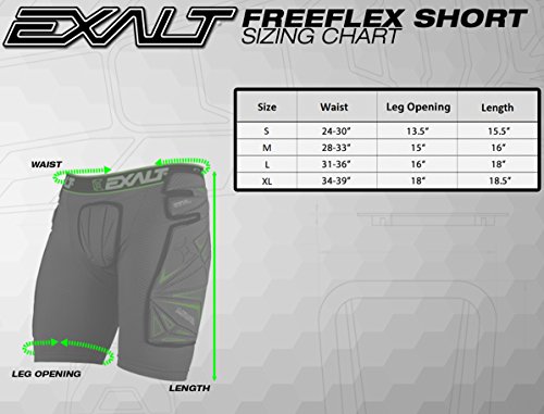 Exalt Paintball FreeFlex Slide Shorts - Black - Image 6