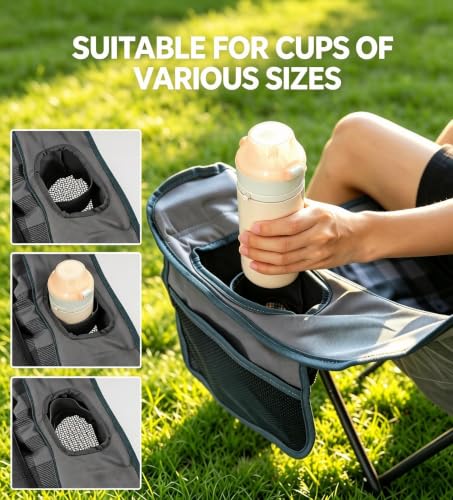 Image of Oversized 3 Person Camping Chair Heavy Duty Double Camp Loveseat
