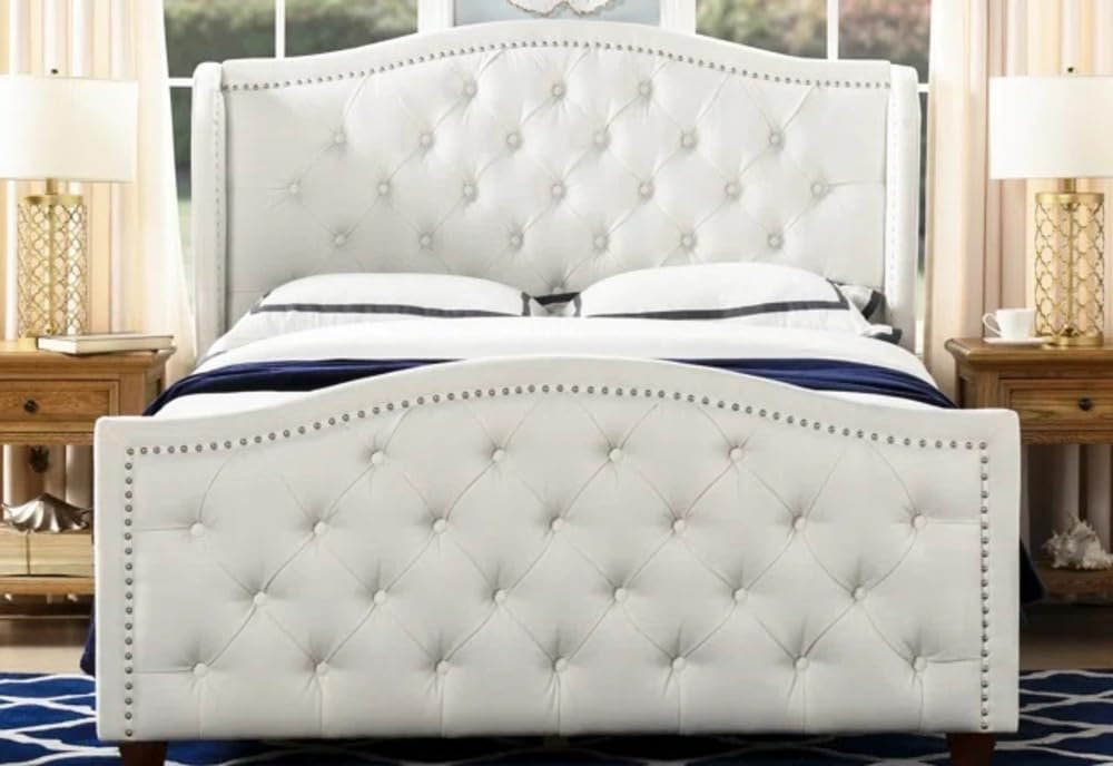 Spring Well,Jaris diamonhds Crushed Velvet Fabric Upholstered Headboard 26''/30''' Heights in Sizes 3ft 4ft 4ft6 5ft (Grey, 3ft x 30'' Height)